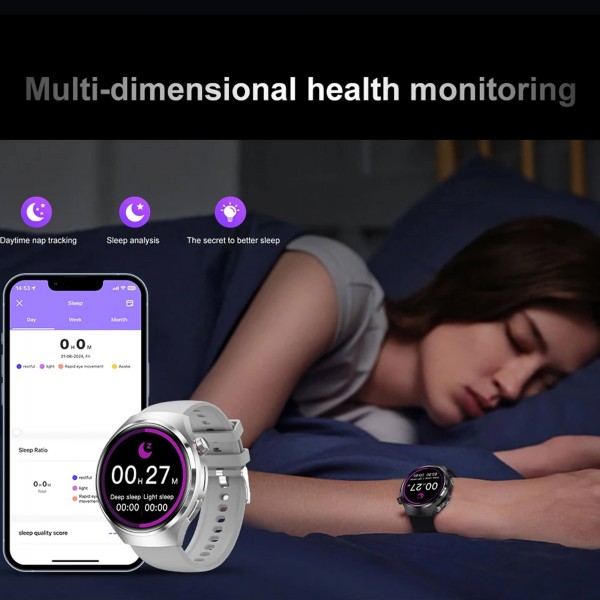 Smartwatch Microwear DK56 –  Silver Silicone